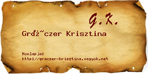 Gráczer Krisztina névjegykártya